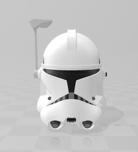 stella guerre capitano rex fase ii casco arte clone soldato 3d print model - Mito3D