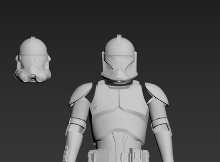 star wars clone trooper phase1 phase2 onesix 12 inch armor star wars clone trooper phase1 phase2 12 scale armor art onesix onesixth 12inch  3d print model - Mito3D