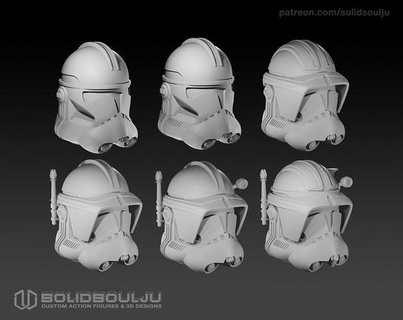 star wars clone trooper phase 2 helmets blackseries hottoys figures actionfigures toys clonewars ct bandai modelkit games 3d print model - Mito3D
