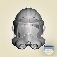 estrela guerras clone soldado estágio ii pesado artilheiro 3d impressão arquivos 2 capacete cosplay frente batalha passatempo faça 3d print model - Mito3D