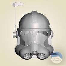 stella guerre clone soldato fase ii ufficiale 3d stampa file 2 casco cosplay fronte battaglia passatempo fai 3d print model - Mito3D