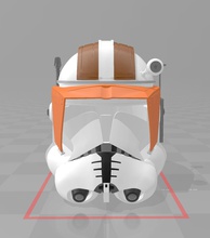 estrela guerras clone comandante cody capacete arte 3d print model - Mito3D