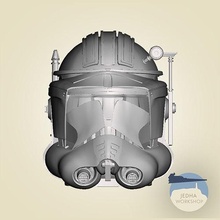 estrela guerras comandante cody realista estilo capacete 3d impressão arquivos clones clone soldado estágio ii 2 cosplay passatempo faça 3d print model - Mito3D