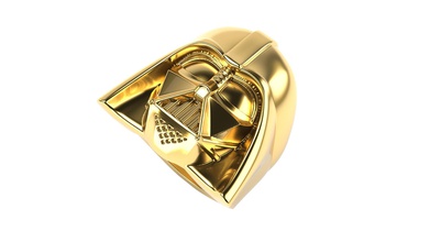 star wars darth vader ring 5 sizes jewelry gold printable silver starwars mask rings 3d print model - Mito3D