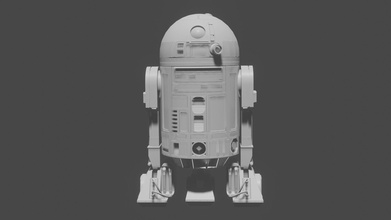 estrella guerras droide r2d2 robot guerra Galaxias astronave Lucasfilm enakin espacio armas impresión retro tecnología máquina personaje imprimible juegos juguetes 3d print model - Mito3D