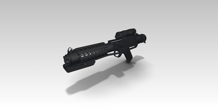 stella guerre 11 blaster pistola arma militare tecnologia guerra stellari sw 3d 3dmodel 3dmodeling 3dprint 3dprinting passatempo fai 3d print model - Mito3D