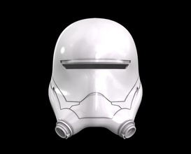star wars episode vii - force awakens flame trooper helmet art scans replicas 3d print model - Mito3D