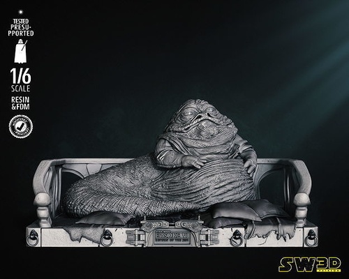 étoile guerres jabba sculpture testé 3d impression étoiles miniatures sci palais massasiorder jeux mandalorien 3dprinting art sculptures 3d print model - Mito3D