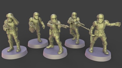 estrella guerras legión soldados costa presionado incluido apuntalar darth vader juegos juguetes tablero 3d print model - Mito3D