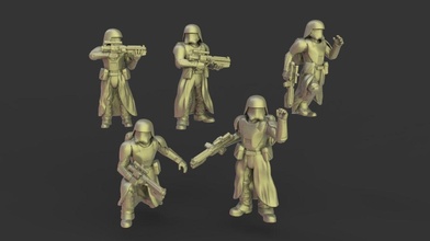 estrela guerras legião neve soldados ordem pré suportado incluído jedi sith jogos brinquedos borda 3d print model - Mito3D