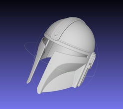 star wars mandalorian helmet printable model 3d printing replica costume cosplay beskar armor games toys 3d print model - Mito3D