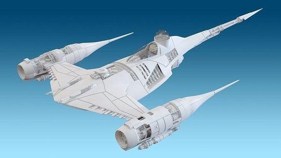 étoile guerres mandolaire n1 chaud barre naboo combattant étoiles mandalotien sci vaisseau spatial fiction art 3d print model - Mito3D