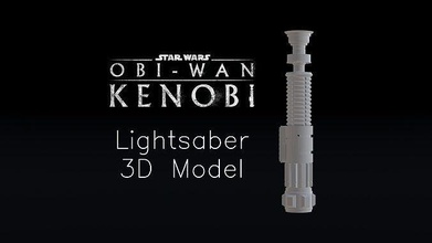 Estrela guerras obi pálido Kenobi sabre luz 3d modelo impressão Guerra Estrelas wan Disney suporte ownplica colecionável 3dprinting kit miniatura esperança disneyplus cosplay réplica arte varreduras 3d print model - Mito3D