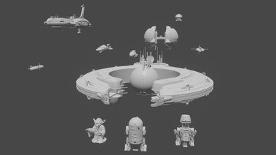 estrella guerras impresión robot personaje retro guerra Galaxias r6t6 r2d2 yoda joda cine Lucasfilm juegos juguetes 3d print model - Mito3D