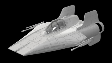 star wars return of jedi a wing 3d stl printable files ware spaceship hobby diy 3d print model - Mito3D