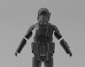 stella guerre canaglia morte soldato armatura imperiale morte arte 3d print model - Mito3D