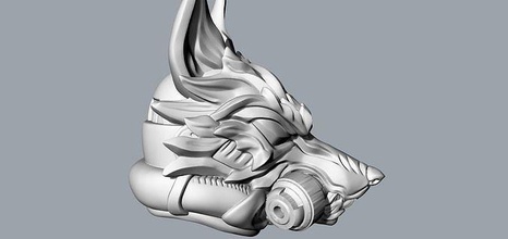 estrella guerras Stormtrooper lobo cabeza animal caracteres juego imprimible escultura decorativo duende mago malla electrónico juegos juguetes accesorios 3d print model - Mito3D