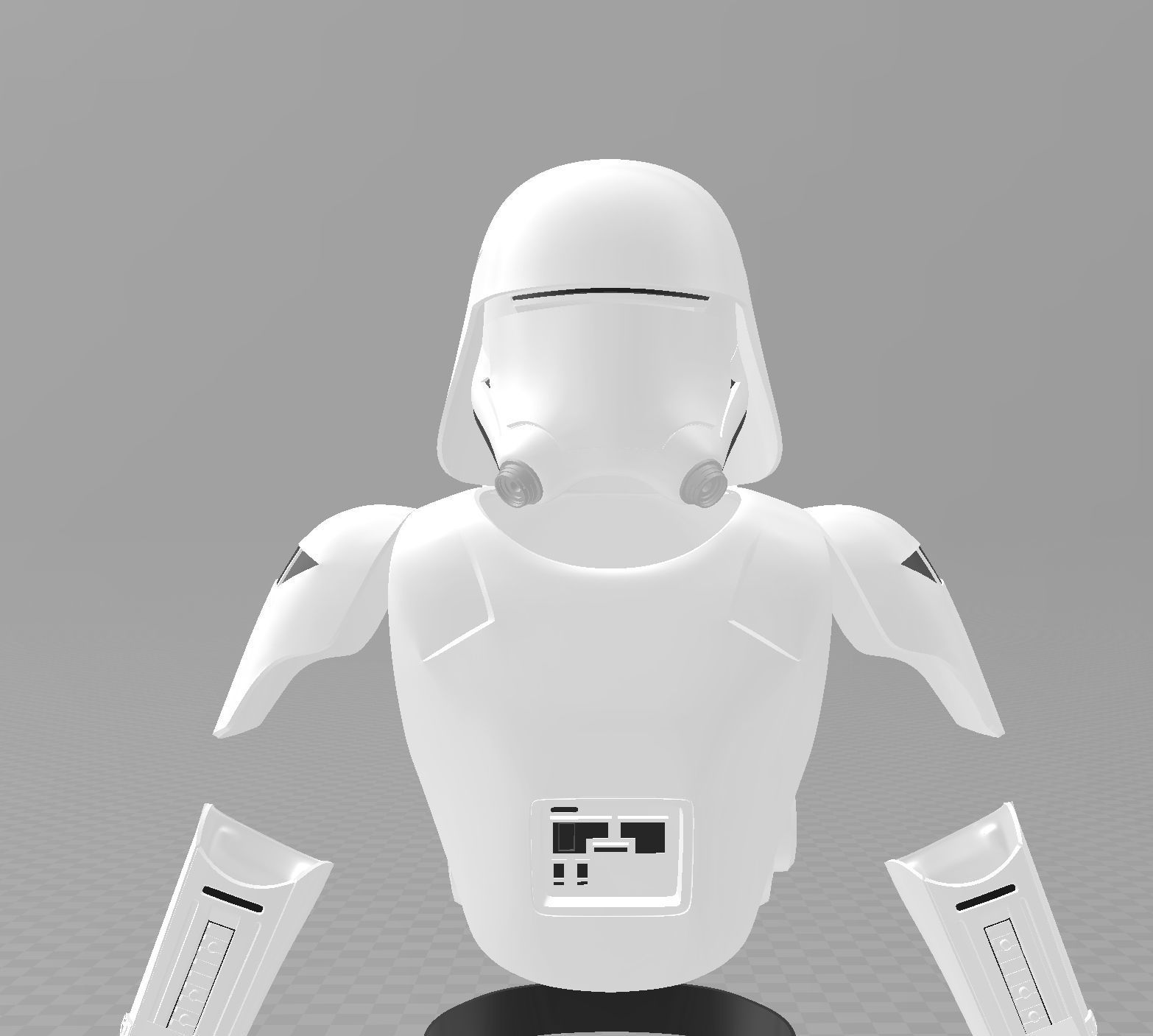 star wars tfa first order snowtrooper armour art 3D print model - Mito3D