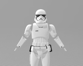 star wars tlj storm trooper armour ep8 last jedi trooperhelmet chest shoulder art 3d print model - Mito3D