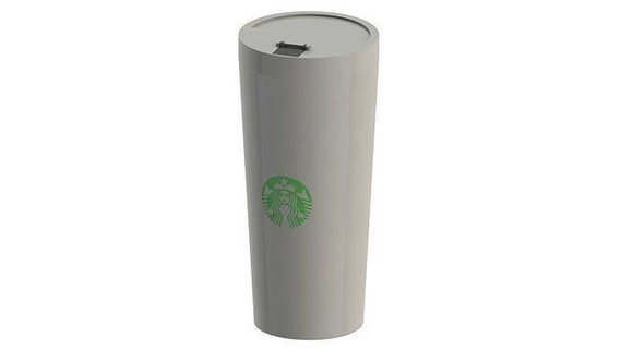starbucks metallic cup coffee cafe drink restaurant kitchen food miscellaneous house dining 3d print model - Mito3D