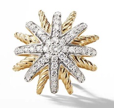 stella orecchini gioielli starburst david yurman oro orecchino argento gemma gioiello la sterlina stampabile lucente diamante replica gli 3d print model - Mito3D
