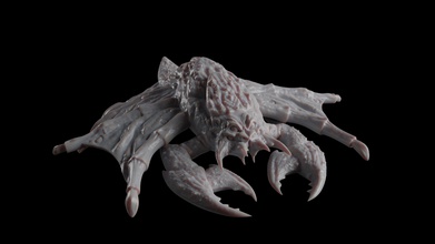 starcraft drone zerg tempête neige créature crabe résine fdm imprimable jouet sculpture biologique monstre art sculptures 3d print model - Mito3D