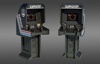 starfighter arcade cabinet vidéo Jeu 80s film Alex rogan jeu monnaie loisir DIY 3d print model - Mito3D