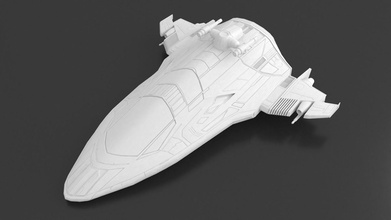starfighter spaceship space sci fi futuristic residential scifi printable 3d cg cgi future props toy desktoy kidstoy tabletop shuttle starwars games toys 3d print model - Mito3D