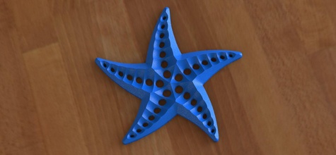 estrela-do-mar deco do mar jóias chaveiro pingente brincos a casa decoração 3d print model - Mito3D