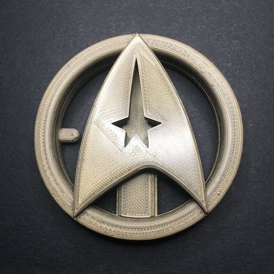 frota estelar emblema cinto fivela jornada estrelas estrela caminhada filmes ira khan uniforme cosplay cosplayer cosplays moda 3d print model - Mito3D