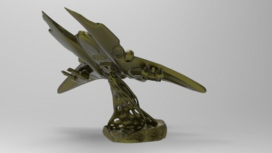 vaisseau spatial 1 arme art militaire pistolet sombre jouet véhicule sci jeux jouets 3d print model - Mito3D