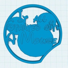 gestartet Maus Bild Charakter Zeichen Design Kunst gestalten Kopf Ohr Disney mickey 3d Stirnband Hobby DIY 3d print model - Mito3D
