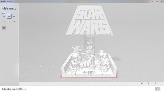 guerra Galaxias 3d impresión lámpara nombre personajes películas Arte 3d print model - Mito3D