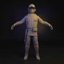 guerres étoiles soldat science homme figure corps hoth rebelle futuriste blaster sifi sculpture statue futur scans répliques art 3d print model - Mito3D
