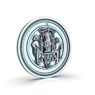 durum Wyoming Sanat servet sembol model Yazdır gümüş erkekler kurdele kartal sütunlar heykel sıva harcama cnc iç oyulmuş madalya madeni paralar Rozetler 3d print model - Mito3D