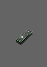 static tv remote model neon light botton buttons black green red grey controller control switch toy film clicker television games toys 3d print model - Mito3D