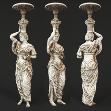 heykel ev heykelcik heykelciği aksesuar at mare mobilya dekor altın kadın ark charantique acter kız çeşme mimarlık şekil antika cnc 3d print model - Mito3D