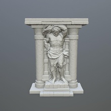 statue 2 impression pompée Hercule cesare calcul ruiner colonne pilier Rome sculp sculptural sculpture 3d print model - Mito3D
