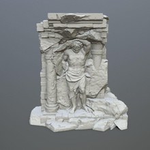 statue 3 print pompee hercules cesare stone ruin column pillar rome sculp sculptural sculpture greek games toys game accessories 3d print model - Mito3D