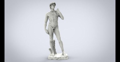 statue of david by michelangelo sculpture marble greek 3dprint ancient art sculptures 3d print model - Mito3D