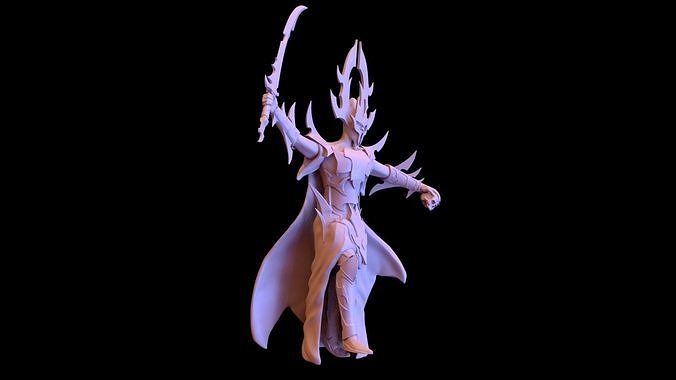statue god shadow elf 28mm 32mm resin wargame boardgame toy art dark games toys game accessories 3D print model - Mito3D