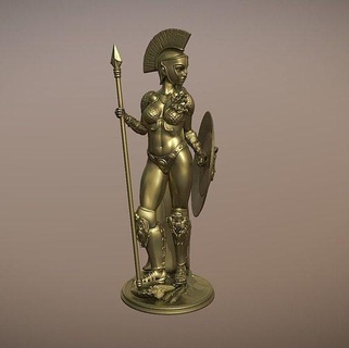 estatua griego diosa atenea figura guerra Arte esculturas 3d print model - Mito3D