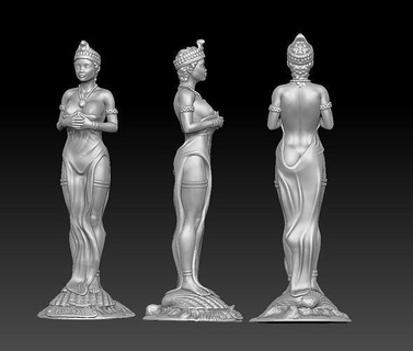 estatua imagen yoruba diosa deidad yemanja figura antiguo Arte escultura mujer Alemania esculturas 3d print model - Mito3D