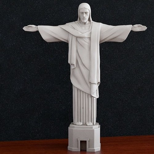 Statue Jesus Christus Skulptur Rio Christian religiou Objekt Brasilien Janeiro Kunst Skulpturen 3D print model - Mito3D