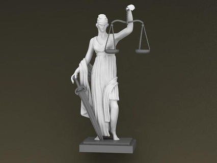 estatua justicia escultura Arte mujer sirena decoración mar pez cáscara torso mano humano cuerpo fantasía ficticio esculturas importa atractivo libertad 3d print model - Mito3D