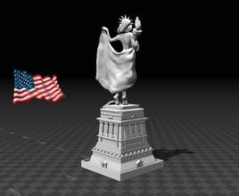 statue of liberty sculpture model usa america political american woman female girl bust york ellis island medelis art sculptures 3d print model - Mito3D