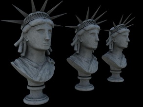 statue of liberty - bust marble sculpture landmark face print ready printable independence architectural exterior art sculptures fbx 3d print model - Mito3D