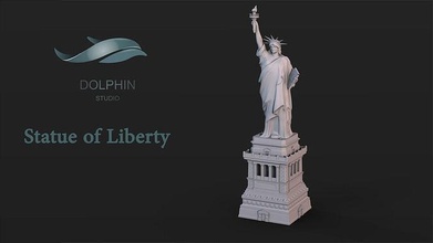 statue of liberty printable figure pose character man print woman newyork sculpture york nyc freedom ny manhattan art sculptures 3d print model - Mito3D