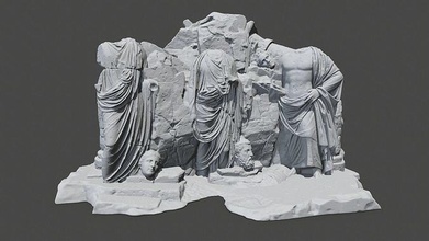 estatua montaña impresión imprimible roca ruina juegos juguetes juego accesorios 3d print model - Mito3D