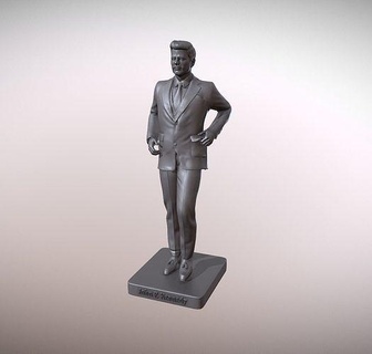 statue president john kennedy bronze f president john statue kennedy unitedstates art sculptures  3d print model - Mito3D